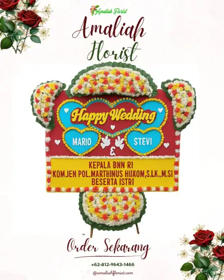 Papan Bunga Pernikahan Mrinen
